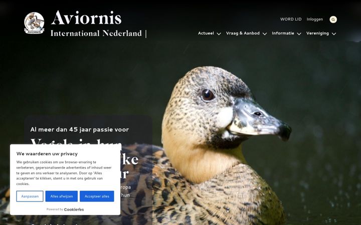 Screenshot of aviornis.nl