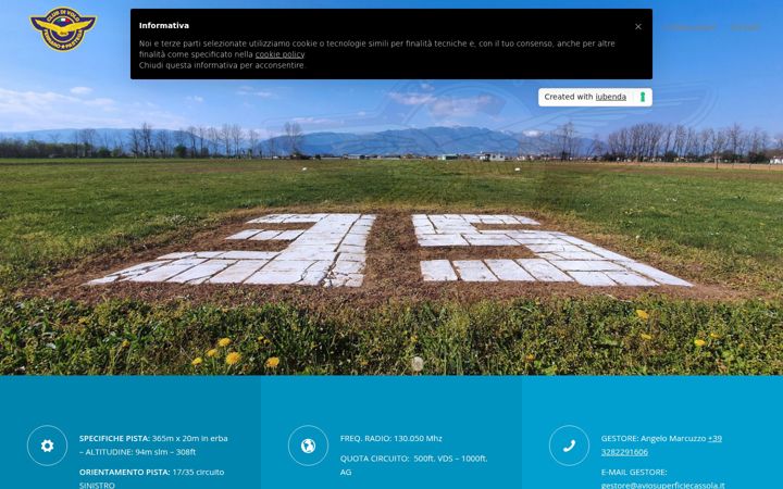 Captură de ecran a aviosuperficiecassola.it