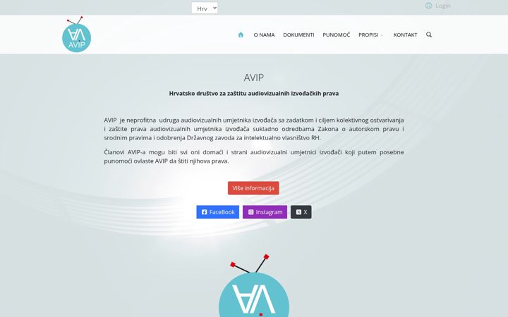 Screenshot of avip.hr