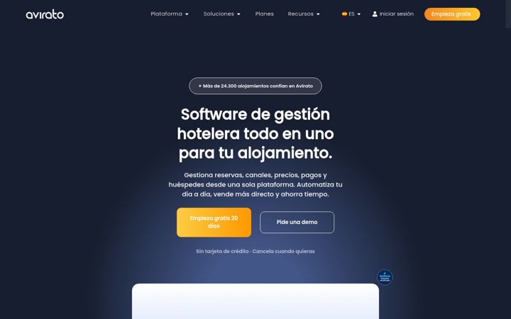 Screenshot of avirato.com