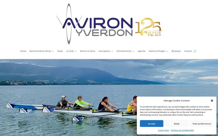 Skærmbillede af aviron-yverdon.ch