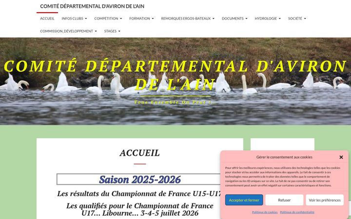 Capture d'écran de aviron01.fr