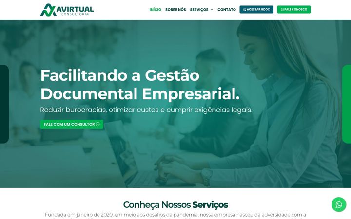 Capture d'écran de avirtualconsult.com.br