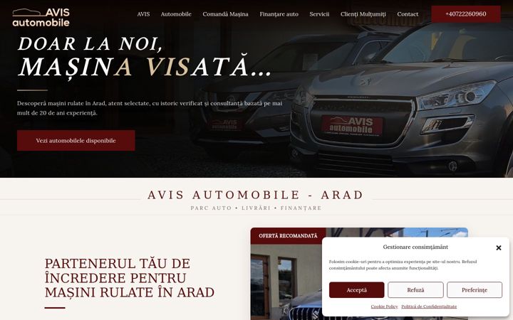 Screenshot of avis-automobile.ro
