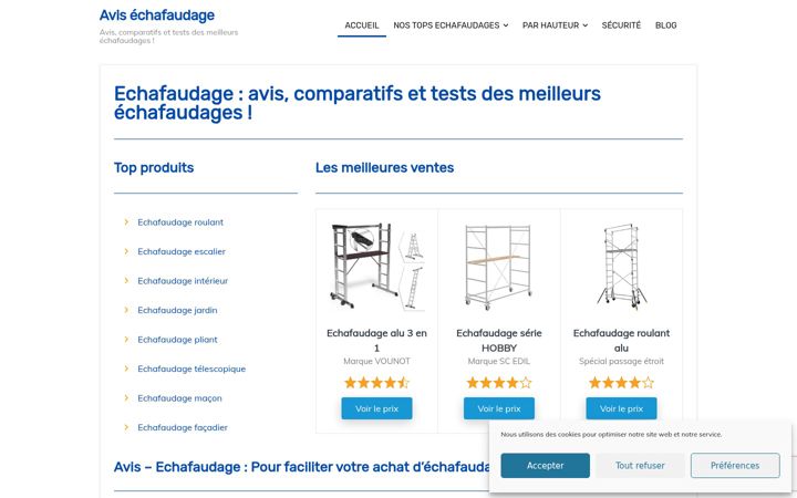 Capture d'écran de avis-echafaudage.fr