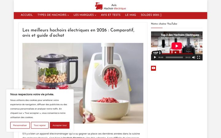 Capture d'écran de avis-hachoir-electrique.fr