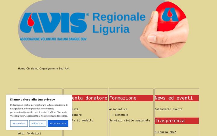 Screenshot of avis-liguria.it