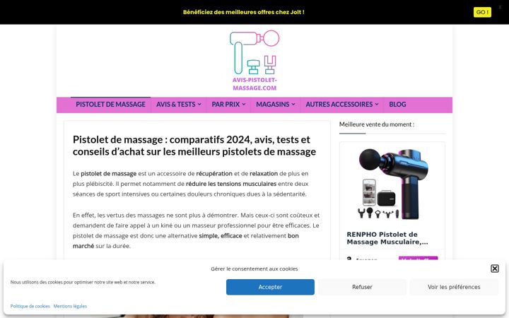 Screenshot of avis-pistolet-massage.com