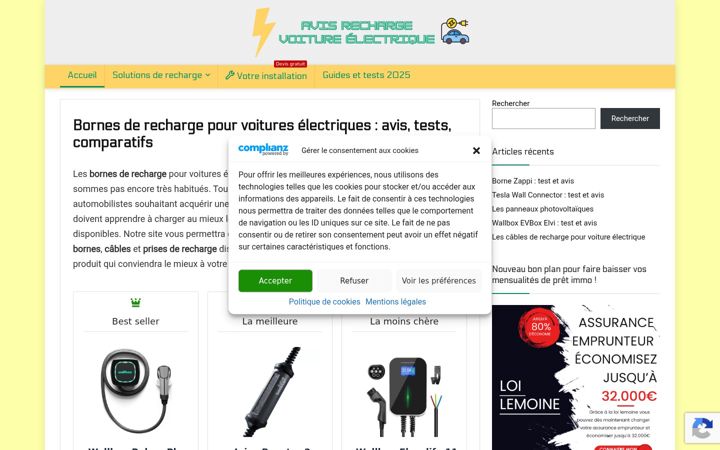 Screenshot of avis-recharge-voiture-electrique.fr