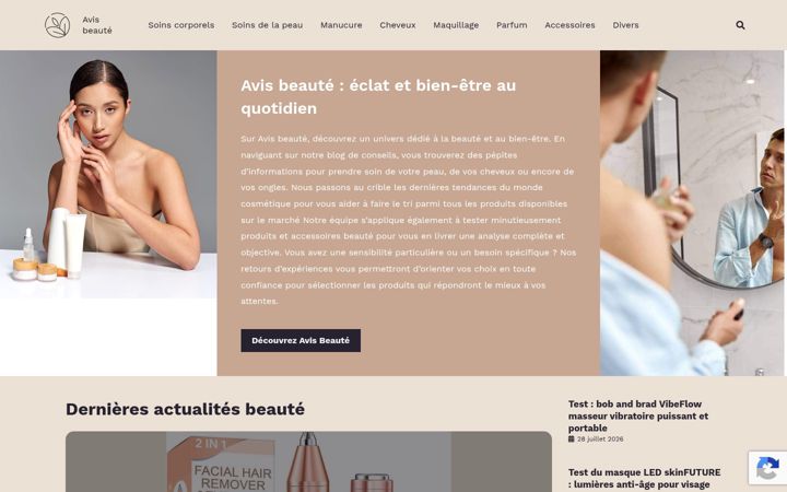 Screenshot of avisbeaute.com