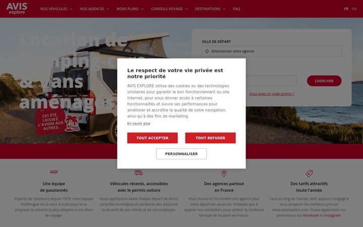 Screenshot of aviscaraway.com