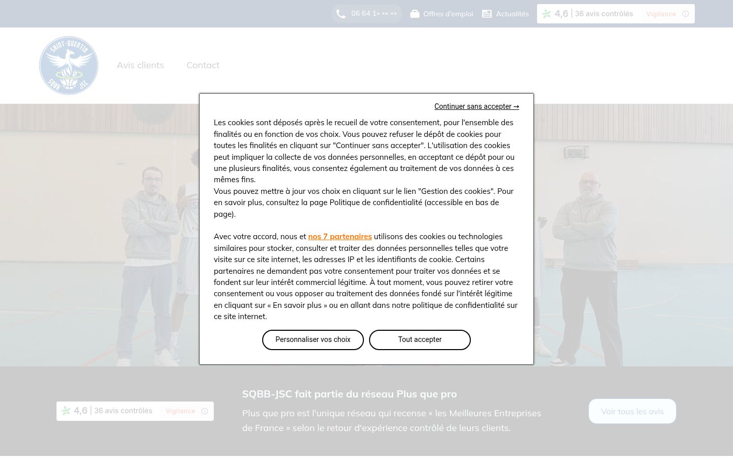 Screenshot tal-banner tal-kunsens muri qabel kwalunkwe interazzjoni
