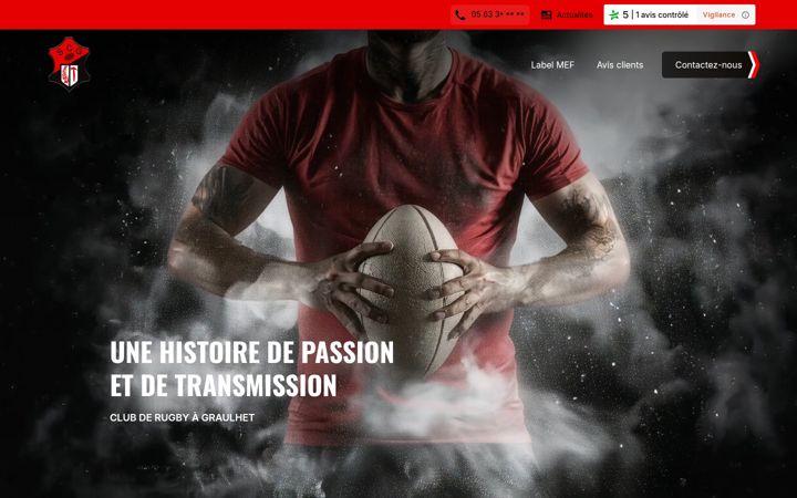 Capture d'écran de avisclients-scgrugby.fr