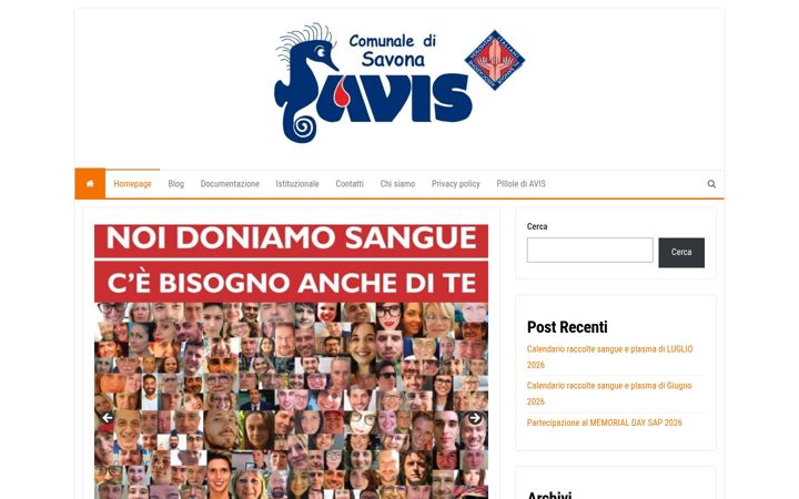 Screenshot of aviscomunalesavona.it