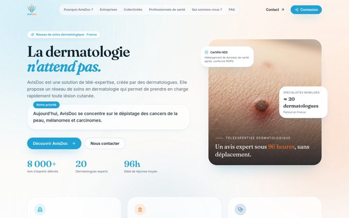 Screenshot of avisdoc.fr