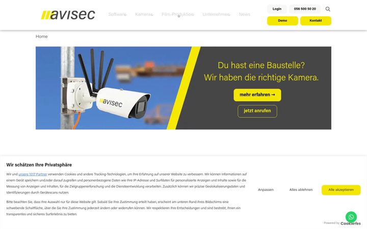 Skærmbillede af avisec.ch