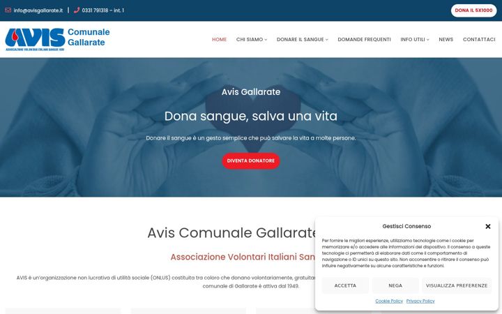 Skjermbilde av avisgallarate.it