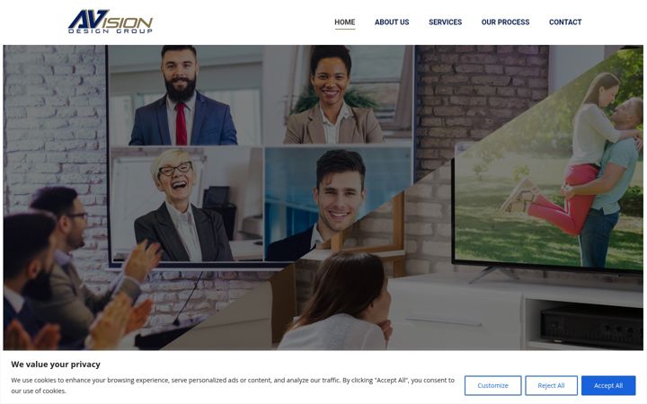 Screenshot of avisiondesign.com