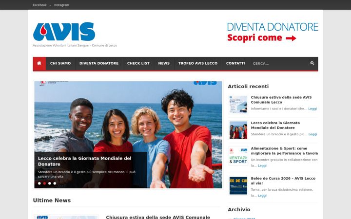 Screenshot of avislecco.it