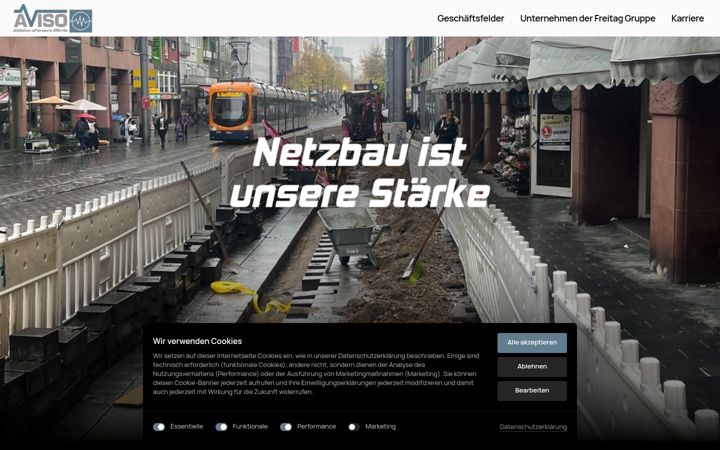 Screenshot of aviso-netzbau.de