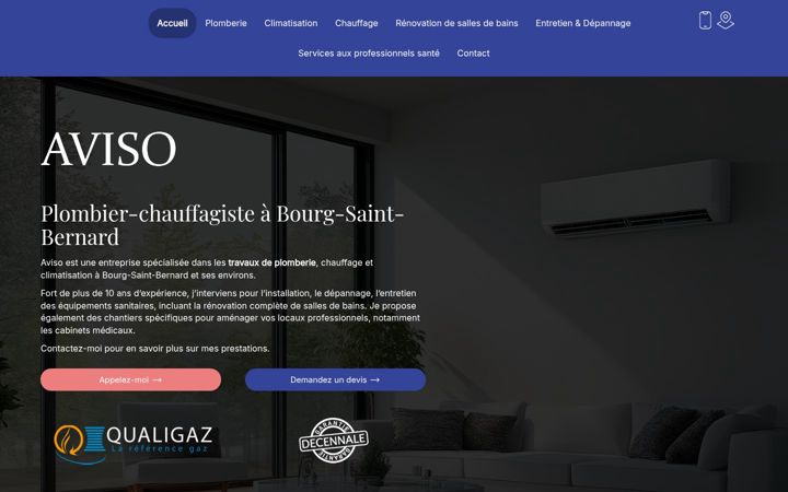 Screenshot of aviso-plomberie.fr