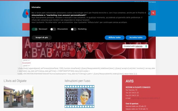 Screenshot von avisolgiate.it