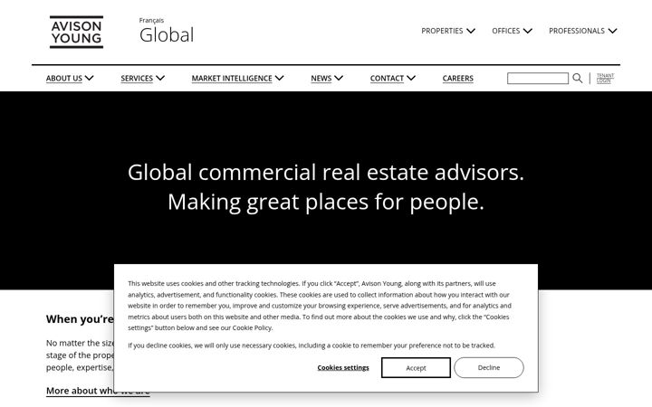 Screenshot van avisonyoung.com