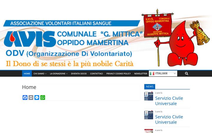 Screenshot of avisoppidomamertina.it