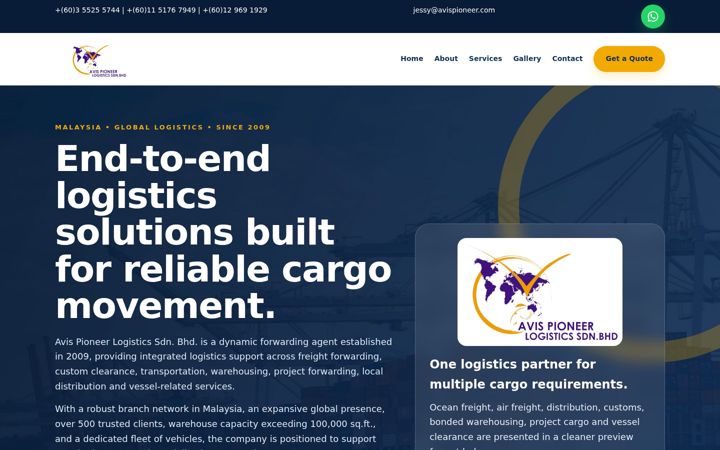 Screenshot of avispioneer.com