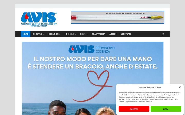Ekrano kopija avisprovincialecosenza.it