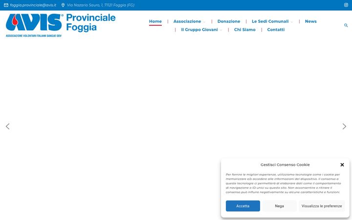 Screenshot of avisprovincialefoggia.it