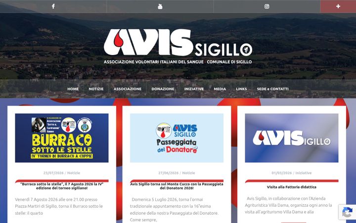 Captură de ecran a avissigillo.it