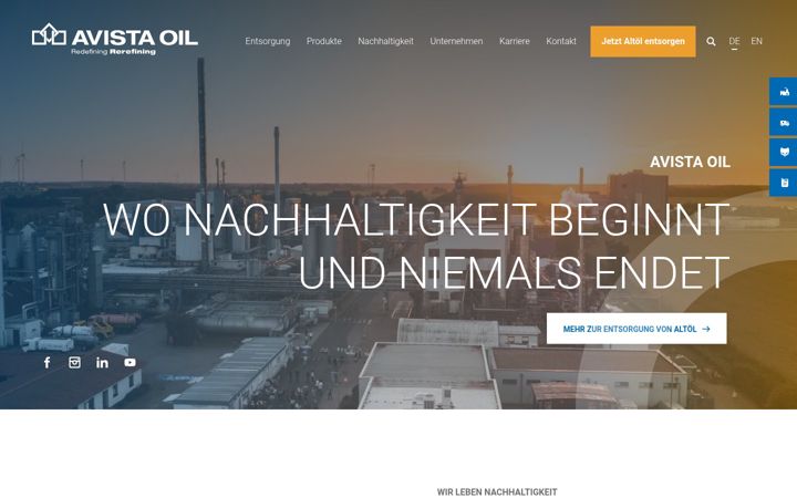 Ekrano kopija avista-oil.de