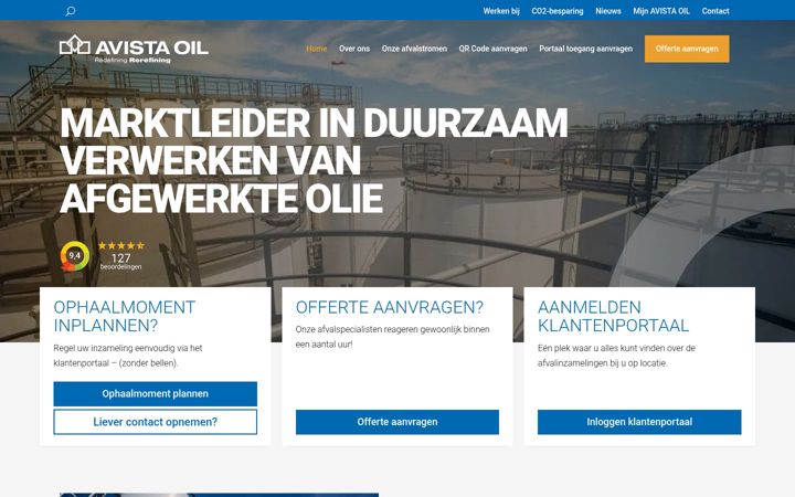 Screenshot του avista-oil.nl