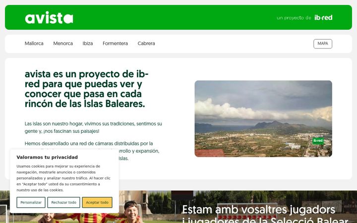 Screenshot of avistabaleares.es