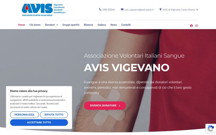 Screenshot of avisvigevano.org