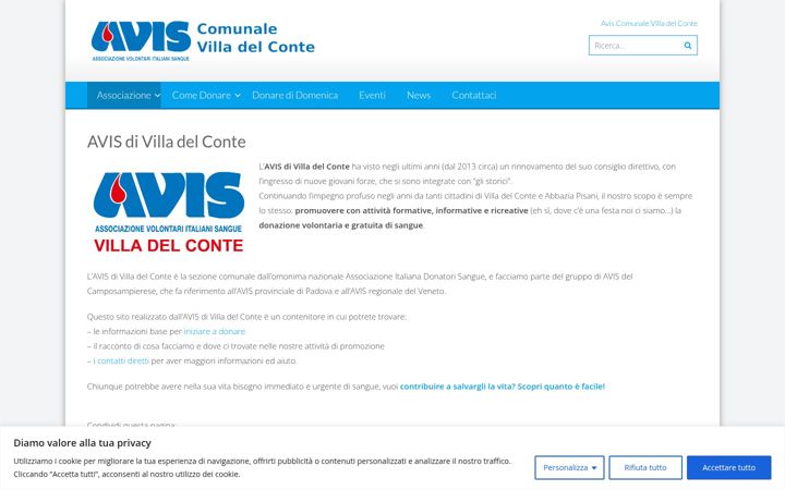 Posnetek zaslona avisvilladelconte.it
