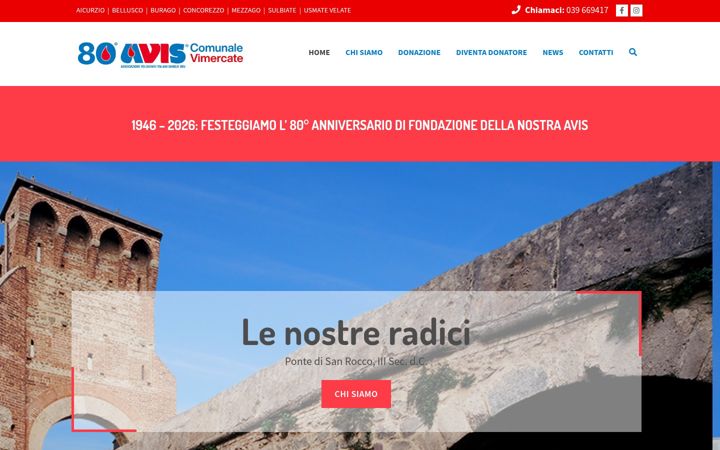 Screenshot of avisvimercate.it