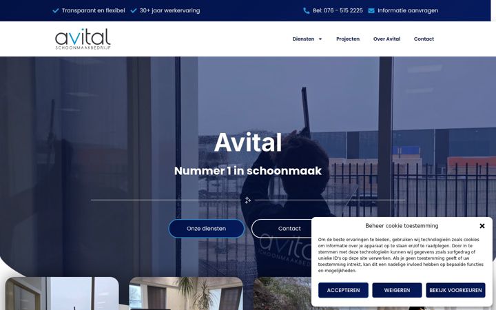 Screenshot του avitalschoonmaak.nl