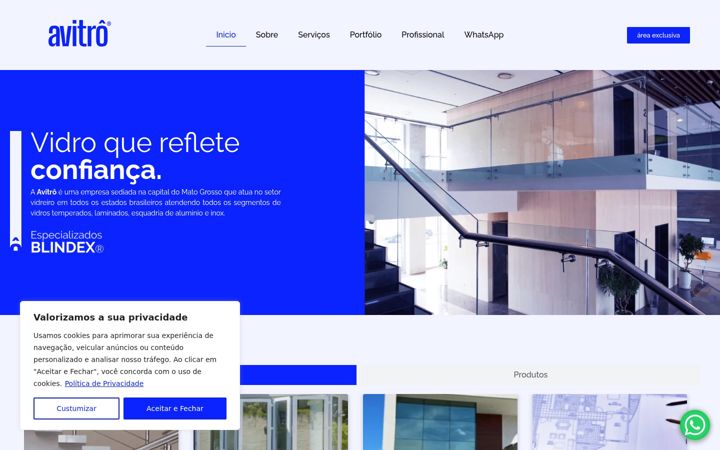 Screenshot of avitro.com.br