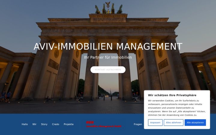 Screenshot of aviv-immo.de