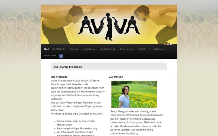 Екранна снимка на aviva-methode.at