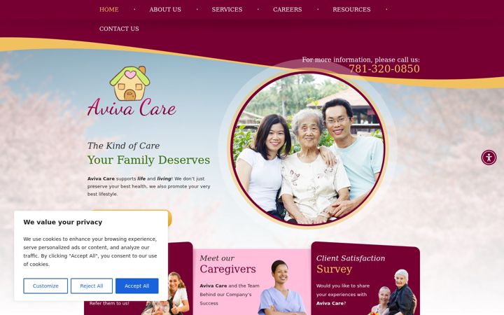 Screenshot of avivacarema.com