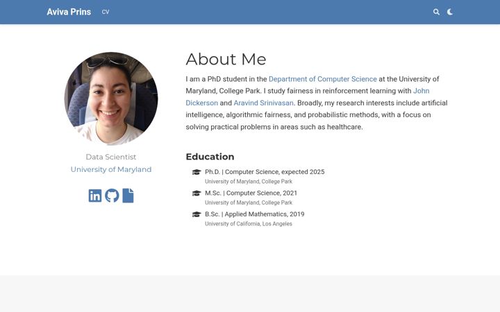 Screenshot of avivaprins.com