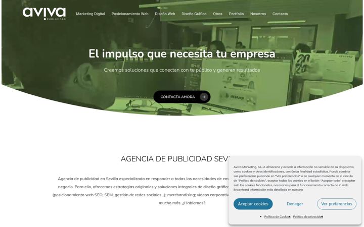 Screenshot of avivapublicidad.es