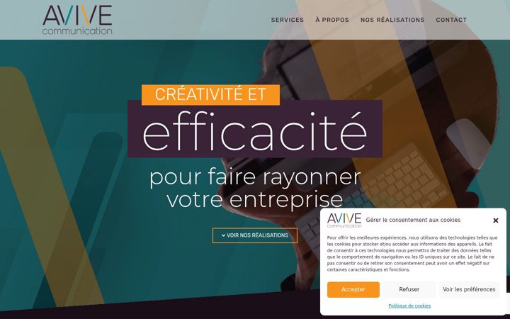 Screenshot of avivecommunication.com