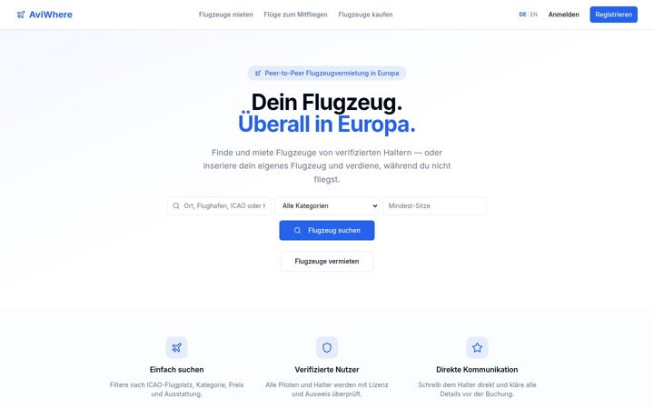 Screenshot of aviwhere.com