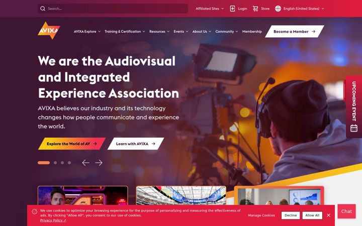 Screenshot of avixa.org