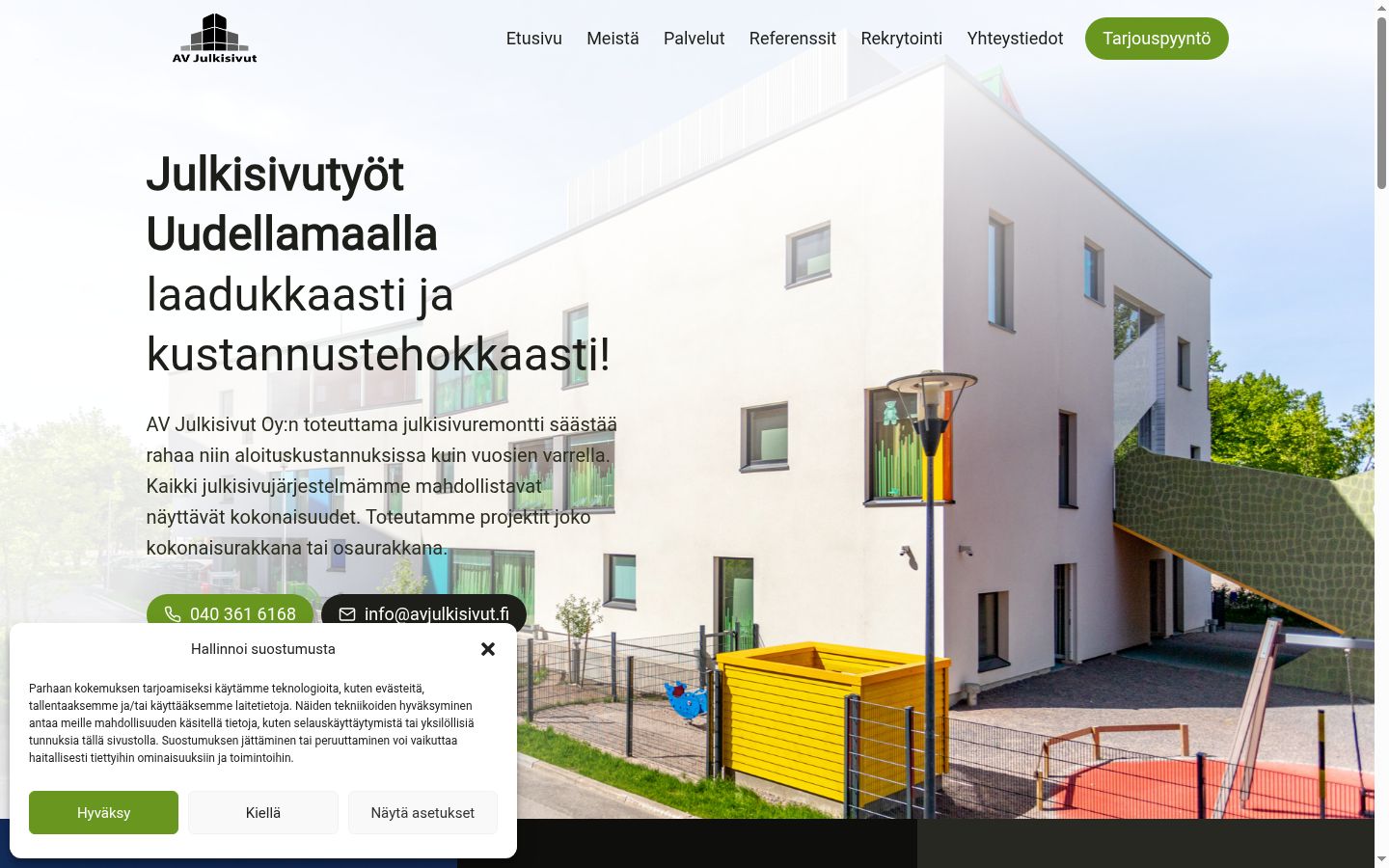 Snímek obrazovky baneru souhlasu zobrazeného před jakoukoli interakcí