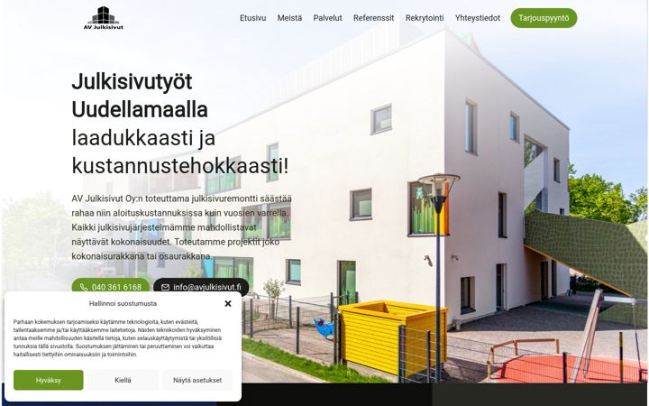 Screenshot of avjulkisivut.fi